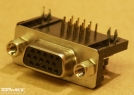 D-sub csatlakozó aljzat, 15p.