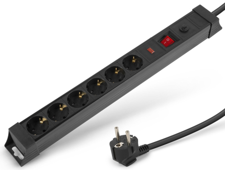 Hálózati konnektor elosztó,villám és túlfeszültség védelemmel 3m