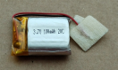 3,7V, 180mAh, Li-Po akkumulátor