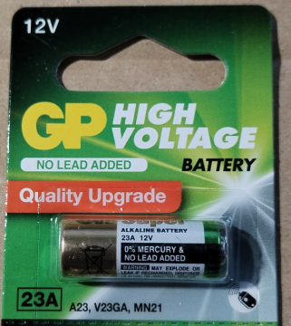 12V, 23A, alkáli elem