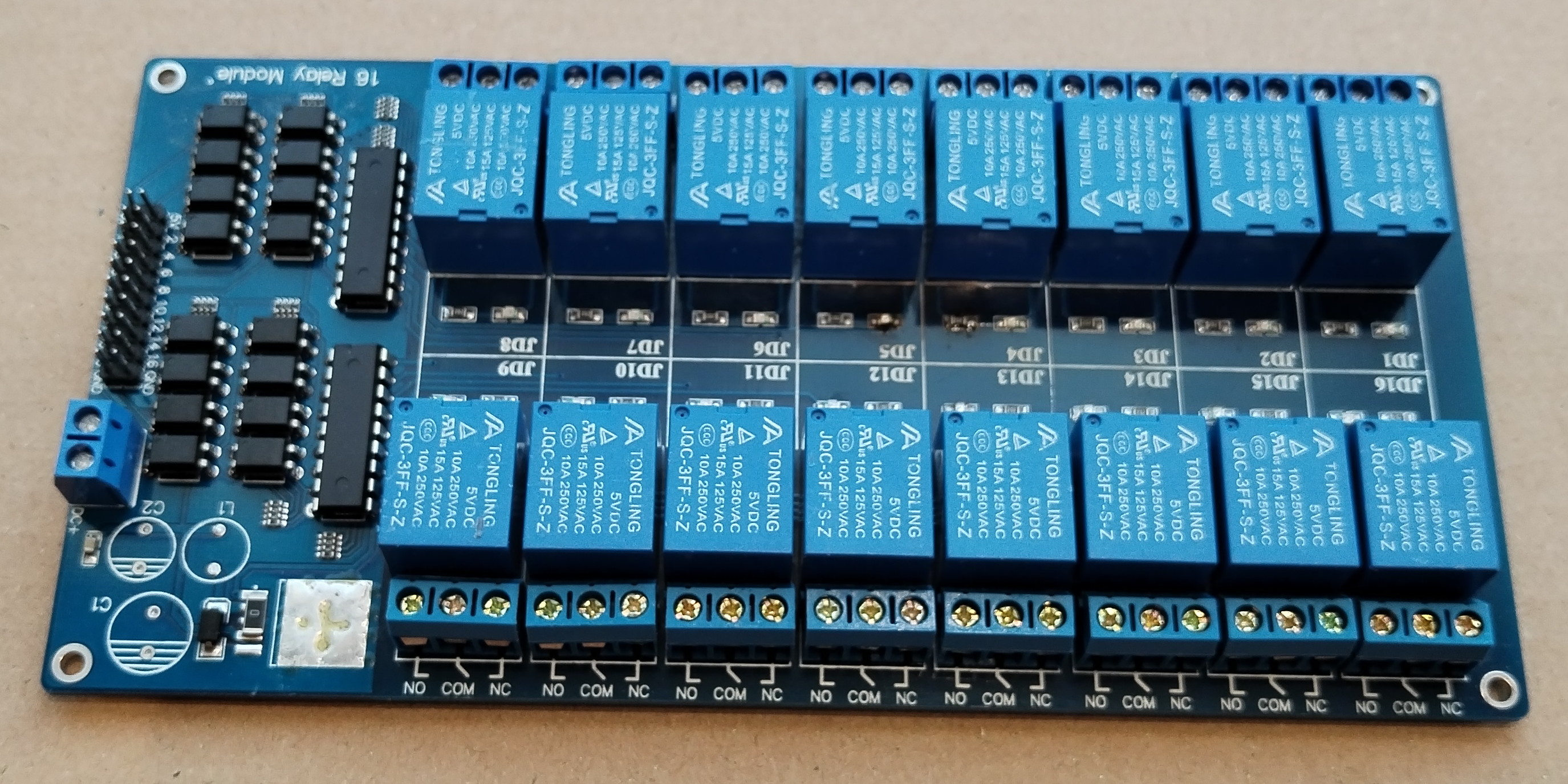 16 csatornás relé modul - Árwill Elektronic