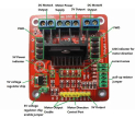 L298N, motor vezérlő modul