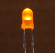 859207, 3mm borostyán led