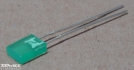 LL254-GD1E, 2x5mm zöld led