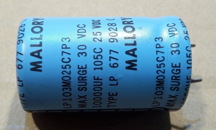 10000uF, 25V, LL, elektrolit kondenzátor