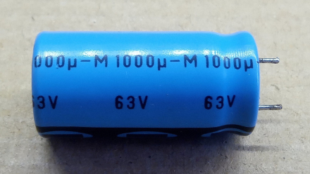 1000uF, 63V, elektrolit kondenzátor
