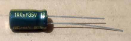 100uF, 35V, LOW ESR, elektrolit kondenzátor