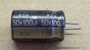 100uF, 50V, LL, LOW ESR, elektrolit kondenzátor