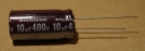 10uF, 400V, LOW ESR, elektrolit kondenzátor