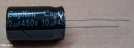 10uF, 450V, elektrolit kondenzátor