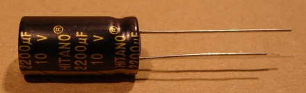 2200uF, 10V, LOW ESR, elektrolit kondenzátor