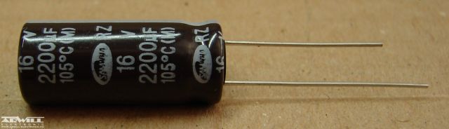 2200uF, 16V, LOW ESR, elektrolit kondenzátor