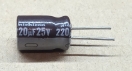 220uF, 25V, elektrolit kondenzátor