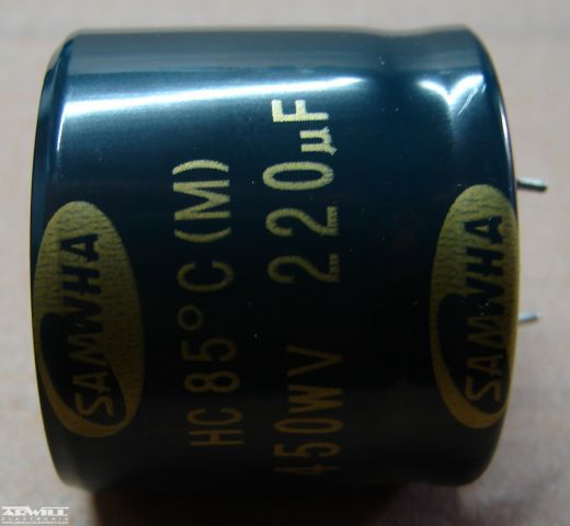 220uF, 450V, elektrolit kondenzátor