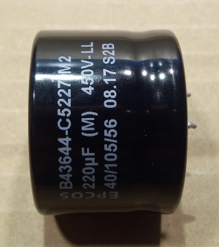 220uF, 450V, LL, elektrolit kondenzátor