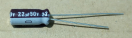 22uF, 50V, LOW ESR, elektrolit kondenzátor
