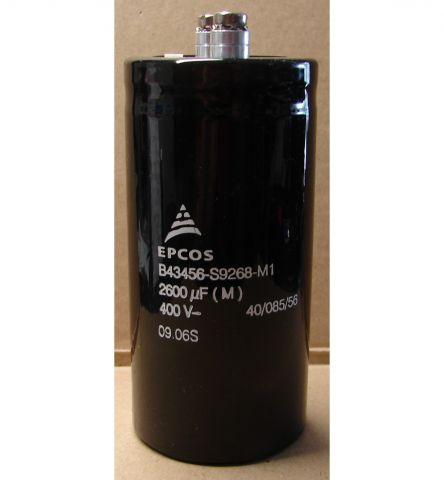 2600uF, 400V, elektrolit kondenzátor