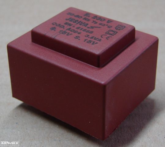 3,5VA, 2x15V, transzformátor