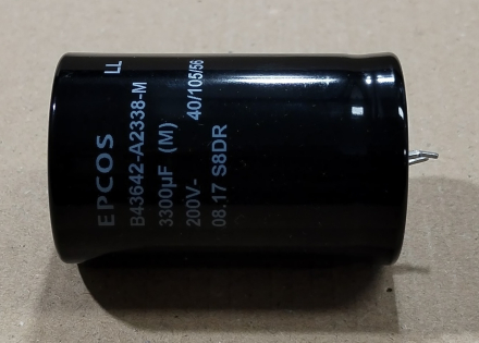3300uF, 200V, LL, elektrolit kondenzátor