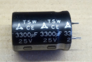 3300uF, 25V, elektrolit kondenzátor
