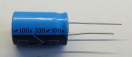330uF, 100V, elektrolit kondenzátor