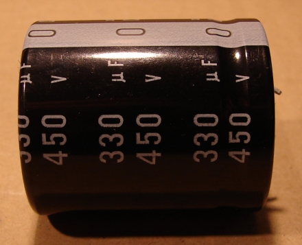 330uF, 450V, elektrolit kondenzátor