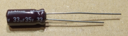 33uF, 35V, LOW ESR, elektrolit kondenzátor