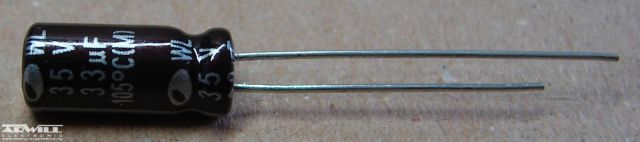 33uF, 35V, LOW ESR, elektrolit kondenzátor