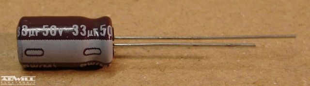 33uF, 50V, LOW ESR, elektrolit kondenzátor
