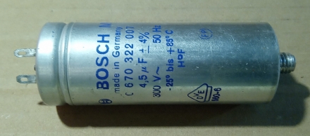 4,5uF, indító kondenzátor
