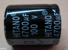 4700uF, 100V, elektrolit kondenzátor