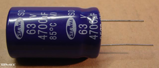 4700uF, 63V, elektrolit kondenzátor