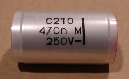 470nF, 250V, kondenzátor
