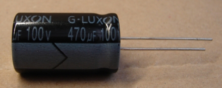 470uF, 100V, elektrolit kondenzátor