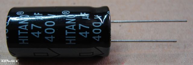47uF, 400V, elektrolit kondenzátor