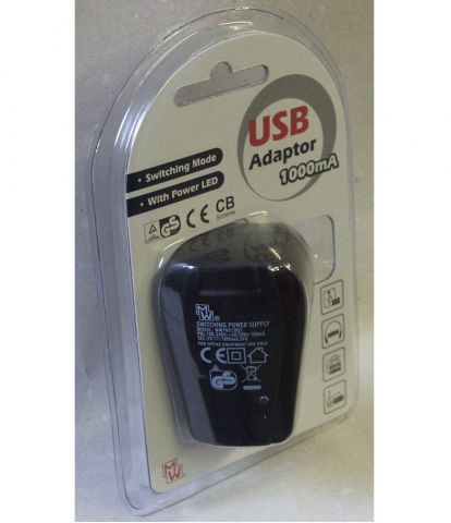 5V USB, 1A, adapter