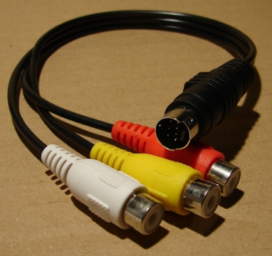 7p. S-video / RCA átalakító kábel, 0,2m