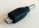 DC tápdugó átalakító, 3,5/1,1 - USB micro B