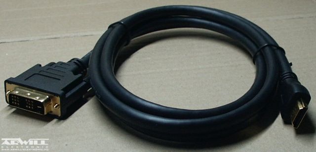 HDMI - DVI kábel, 2,5m