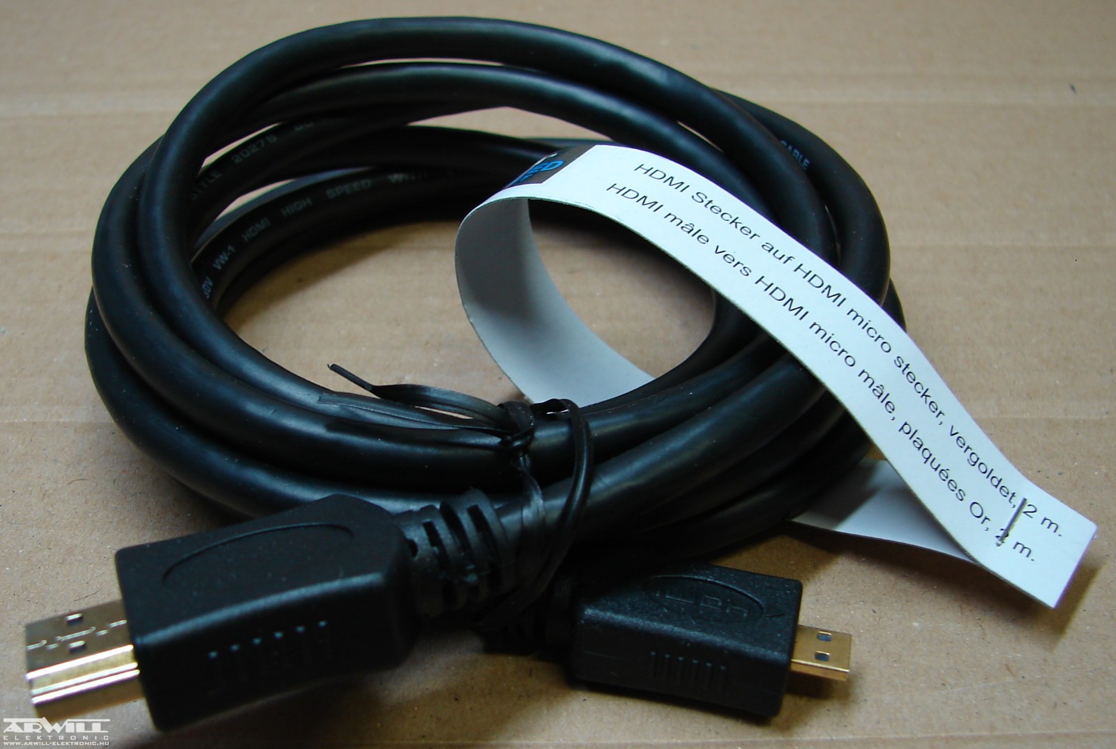 HDMI / micro HDMI kábel, 1,8m - Árwill Elektronic