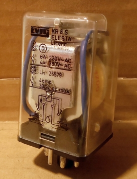 KR8S relé, 24V, 2x6A