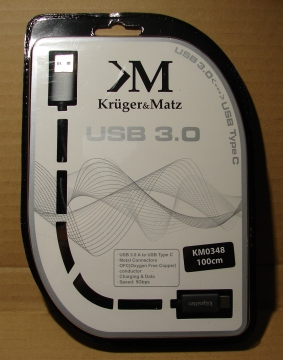 USB A 3.0/USB TYPE C kábel, 1m