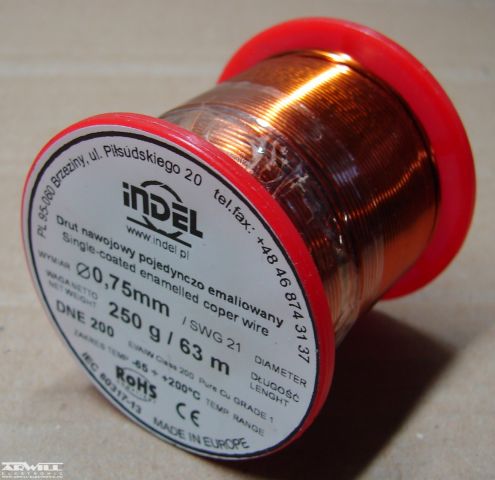 Zománcozott rézhuzal, 0,75mm