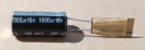 1000uF, 16V, elektrolit kondenzátor