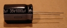 1000uF, 35V, elektrolit kondenzátor