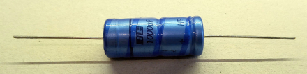 1000uF, 40V, LL, axiális elektrolit kondenzátor