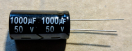 1000uF, 50V, elektrolit kondenzátor