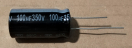 100uF, 350V, elektrolit kondenzátor