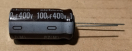 100uF, 400V, elektrolit kondenzátor