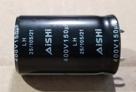 150uF, 400V, elektrolit kondenzátor